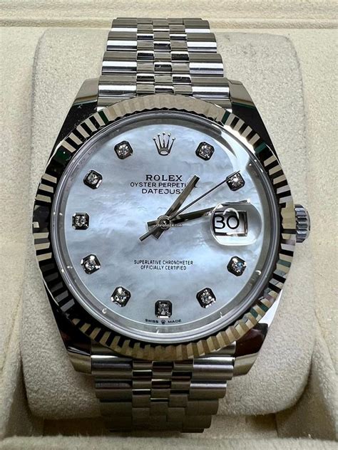 rolex datejust madreperla nuovo prezzo|Rolex Datejust blu.